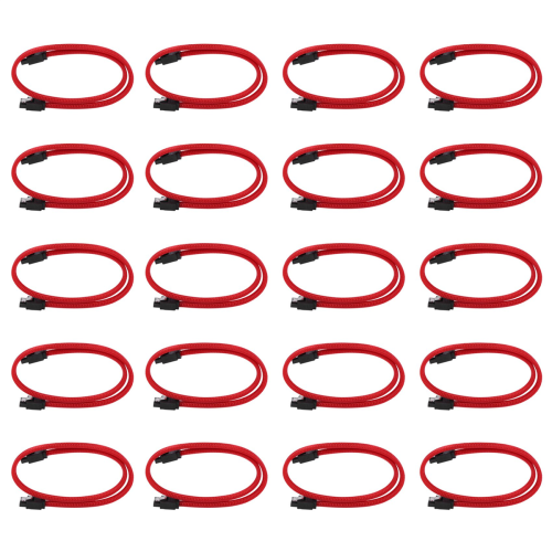 50CM SATA 3.0 III SATA3 7pin Data Cable 6Gb/s SSD Cables(Red)