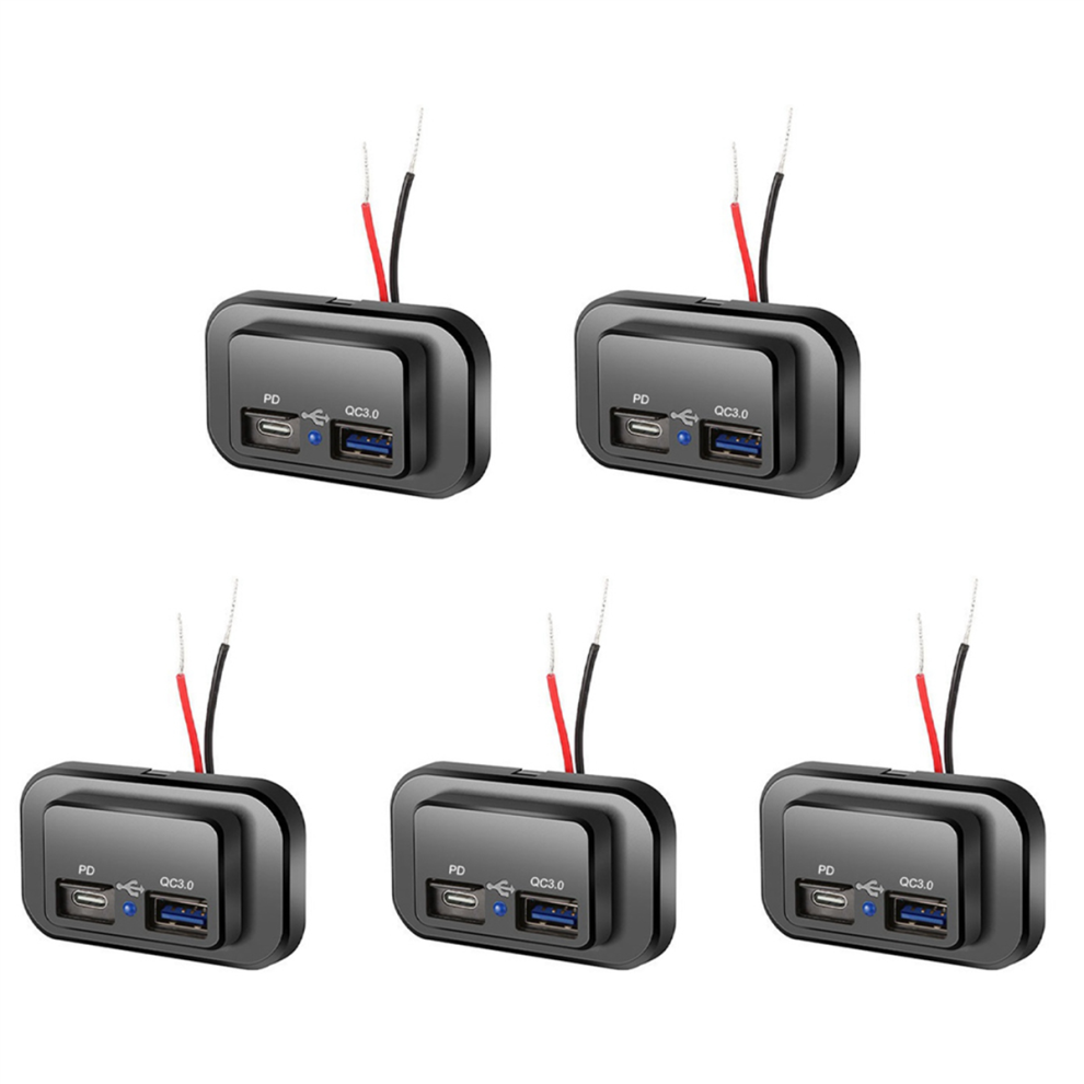 Usb+Pd Car Charger Socket 12V/24V Usb Charging Splitter Power-Adapter 4712071155676