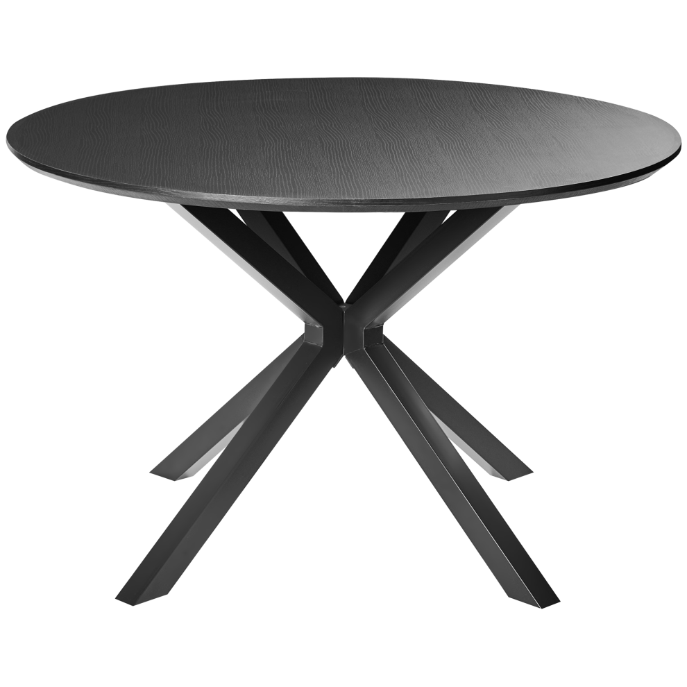 Dining Table FITZROY Black 120 cm 120 cm