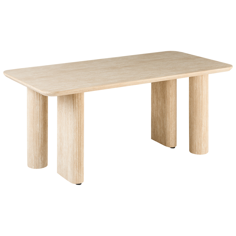 Dining Table BARROY Travertine Effect 180 cm 90 cm