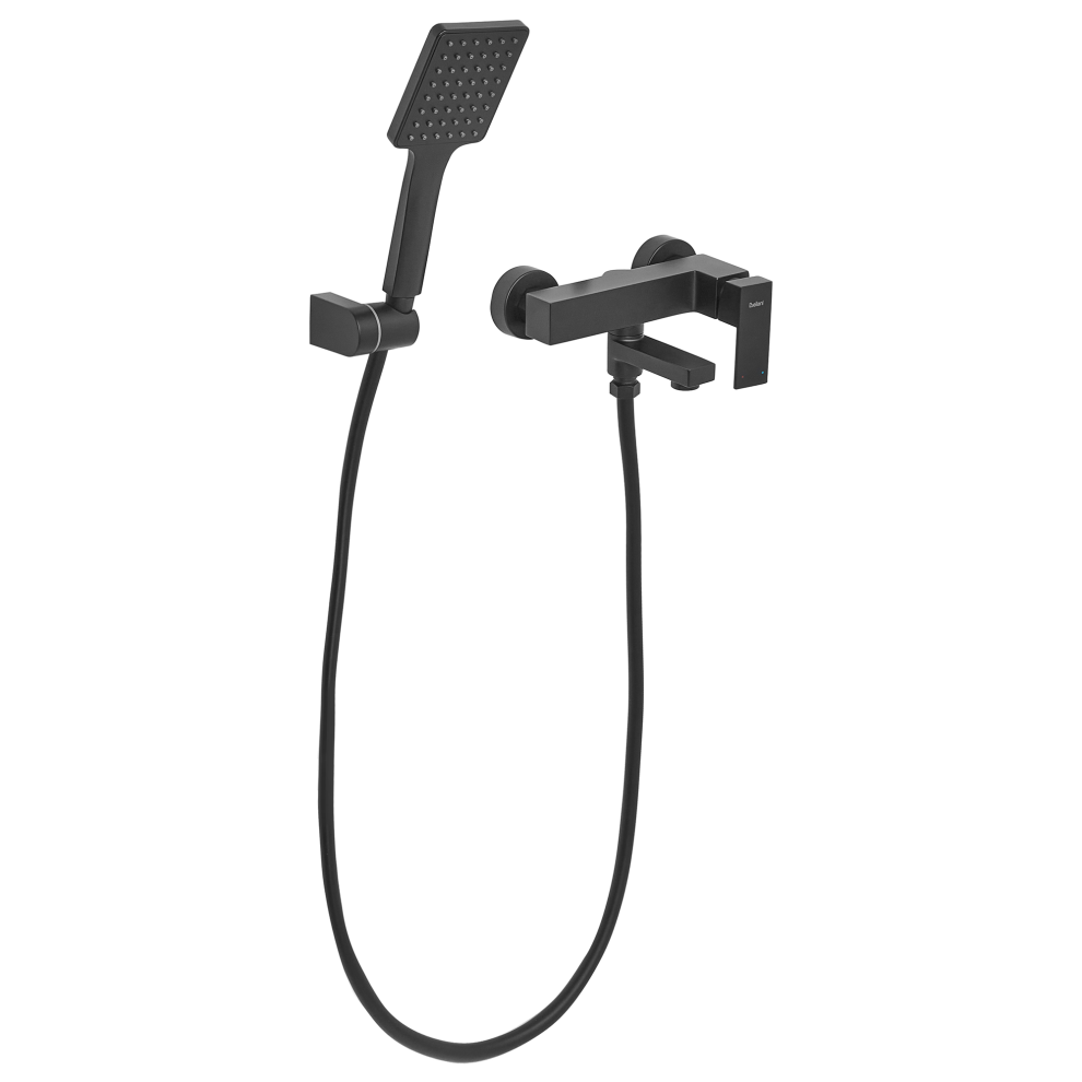 Wall Mounted Bath Shower Mixer Tap BALNEARIO Black