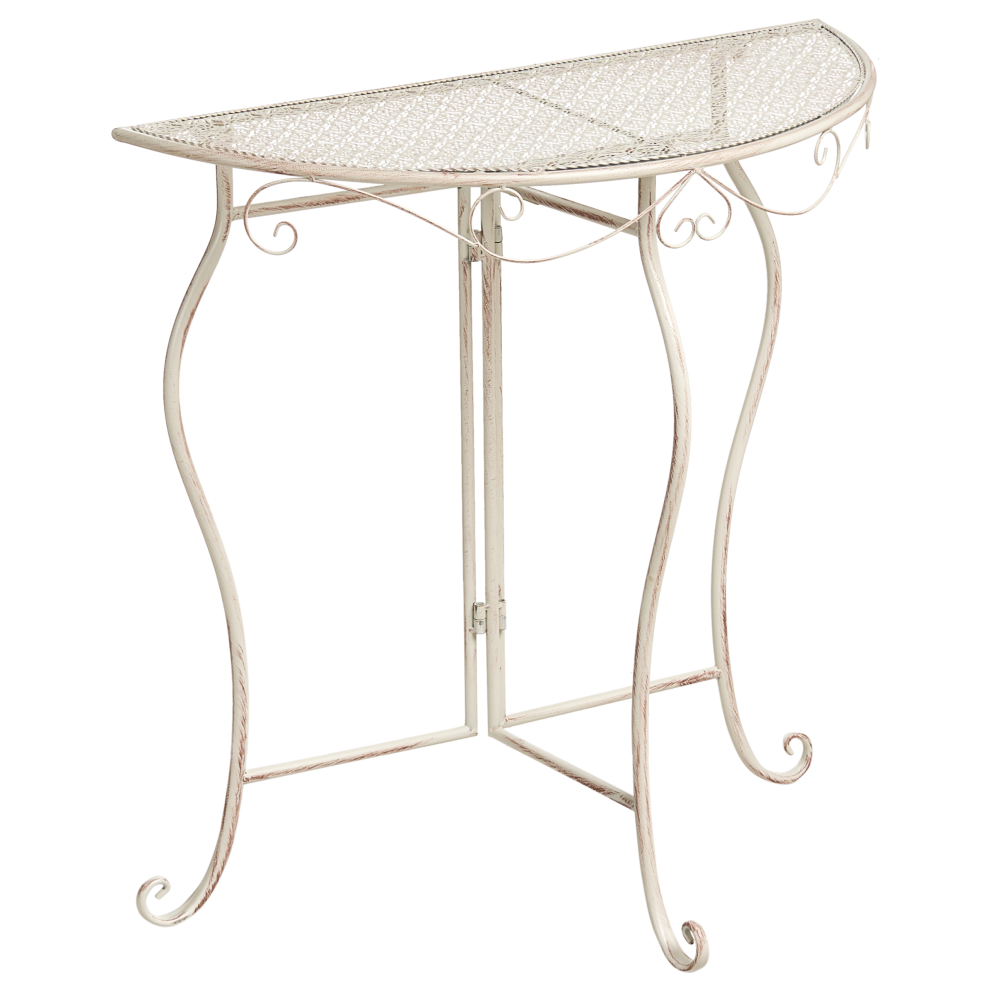 Bistro Table FOLELLI 36 cm 80 cm Metal Light Beige