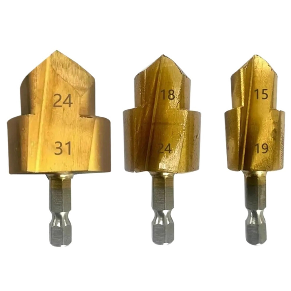 3 Pieces 20/25/32 Mm Ppr Lifting Step Drill Hex Shank Water Pipe Connection Tool 6493810317286