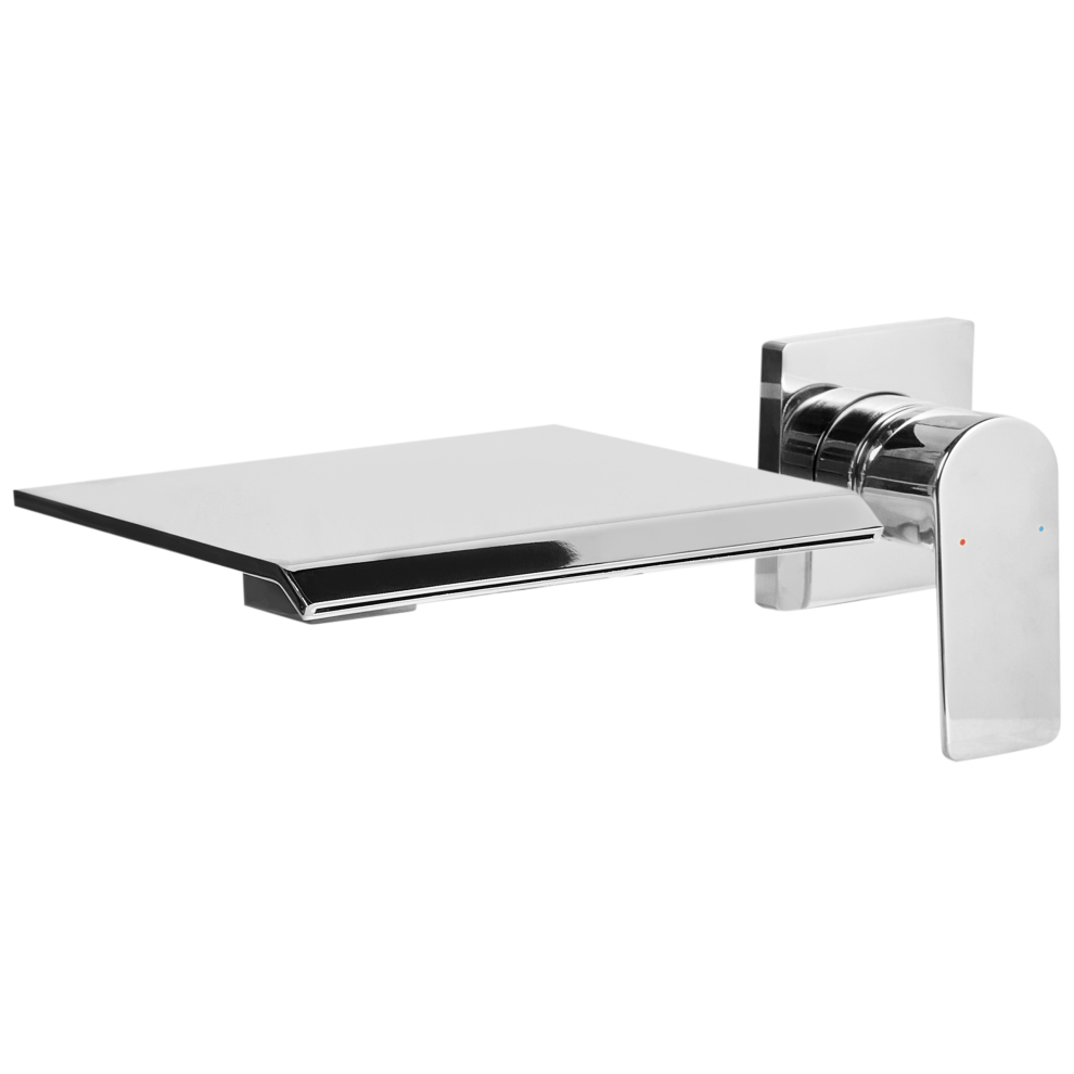 Wall Mounted Basin Mixer Tap APONWAO Brass Silver