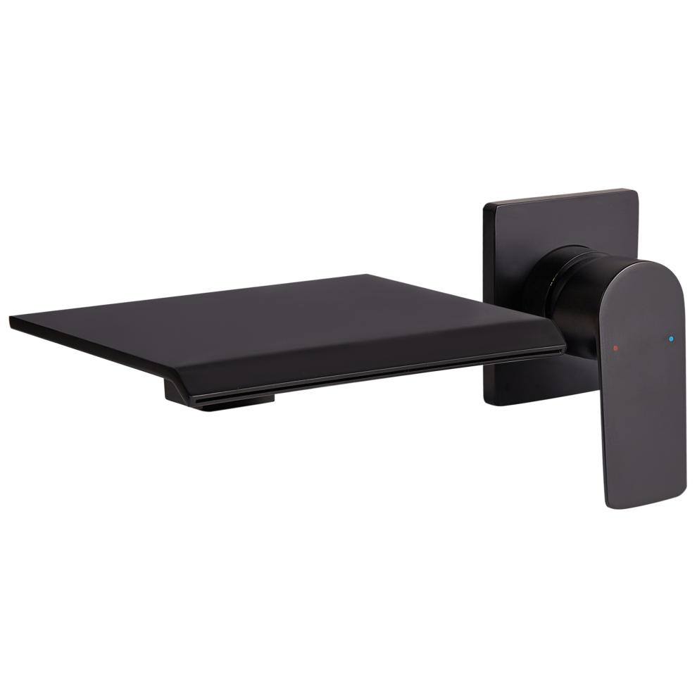 Wall Mounted Basin Mixer Tap APONWAO Brass Black