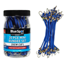 Blue Spot Tools Mini 25cm (10") Bungee Set 20 Piece - Blue