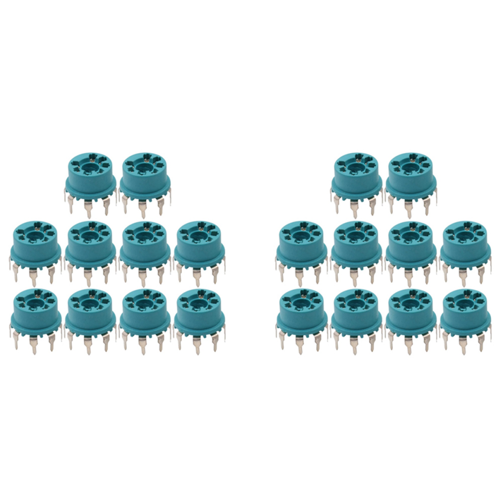 7Pin Plastic Tube Socket For B&W 6J1 6Z4 6X4 Audio Amp 10Pcs Blue 4712071124078