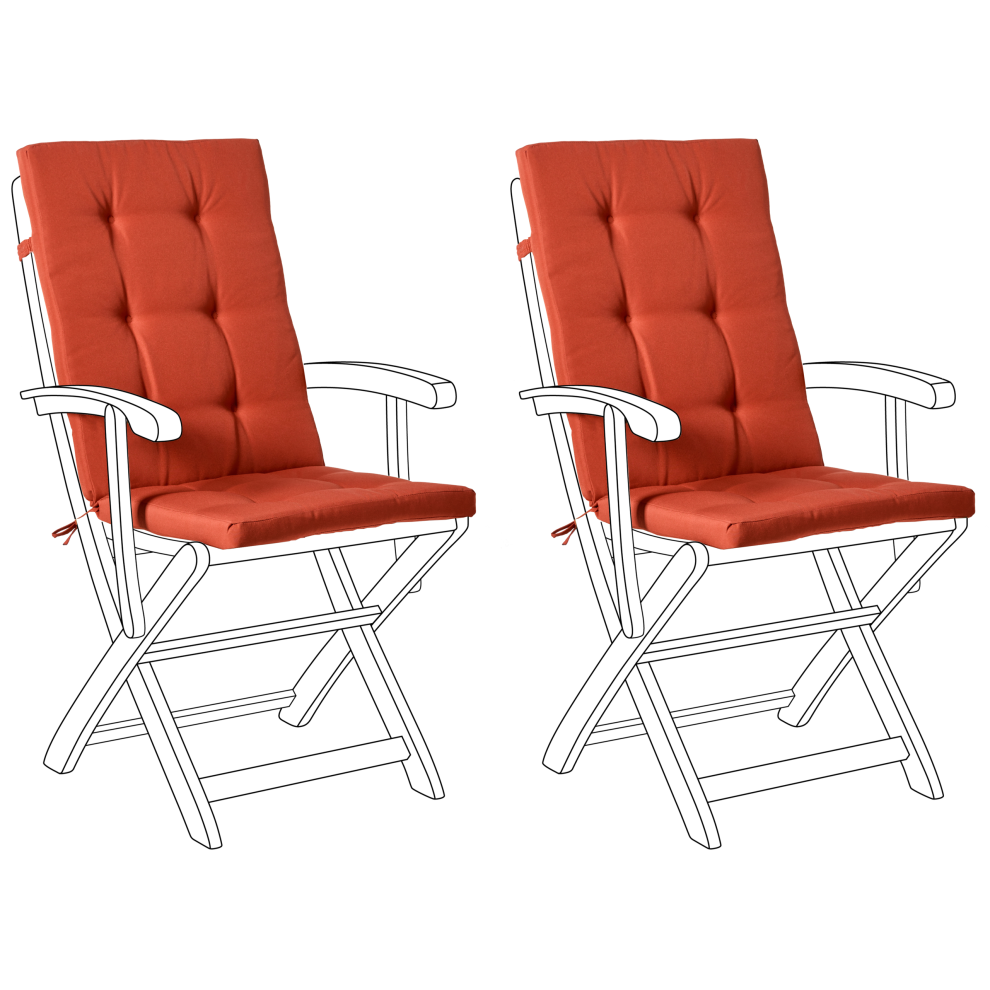 Set of 2 Back/Seat Cushions MAUI PREMIUM Red