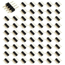 Adattatore maschio a 4 pin RGB LED da 50 pezzi per strisce luminose 3528 5050