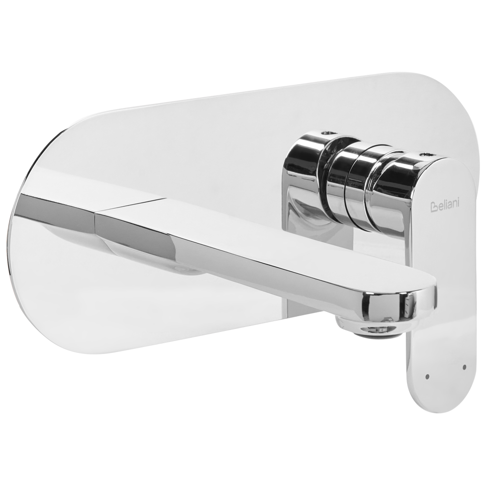 Wall Mounted Basin Mixer Tap CHAPALA Brass Silver
