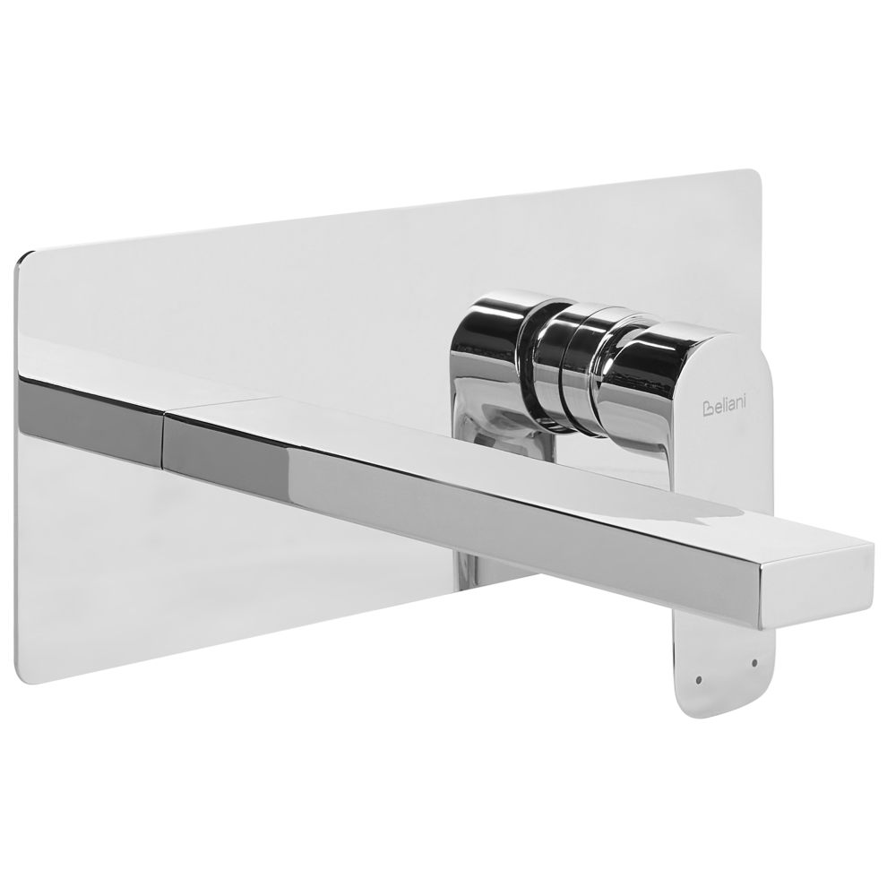 Wall Mounted Basin Mixer Tap DICHATO Brass Silver