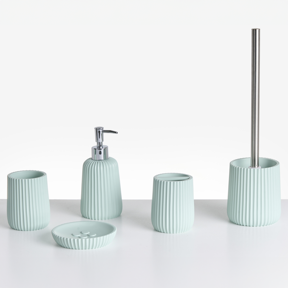 5-Piece Bathroom Accessories Set POZUZO Mint Green