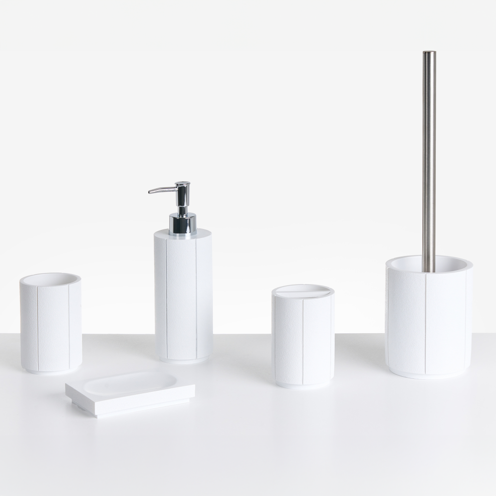 5-Piece Bathroom Accessories Set HUALLAGA White