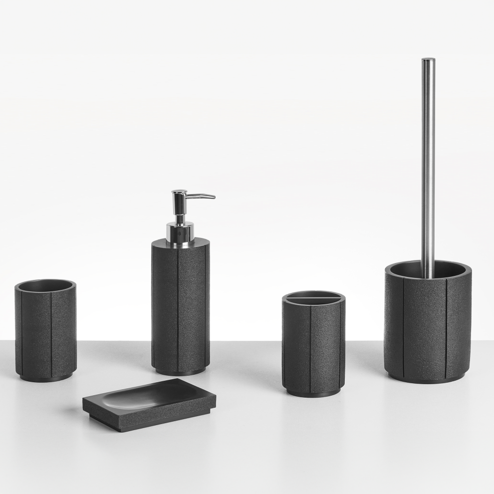 5-Piece Bathroom Accessories Set HUALLAGA Black