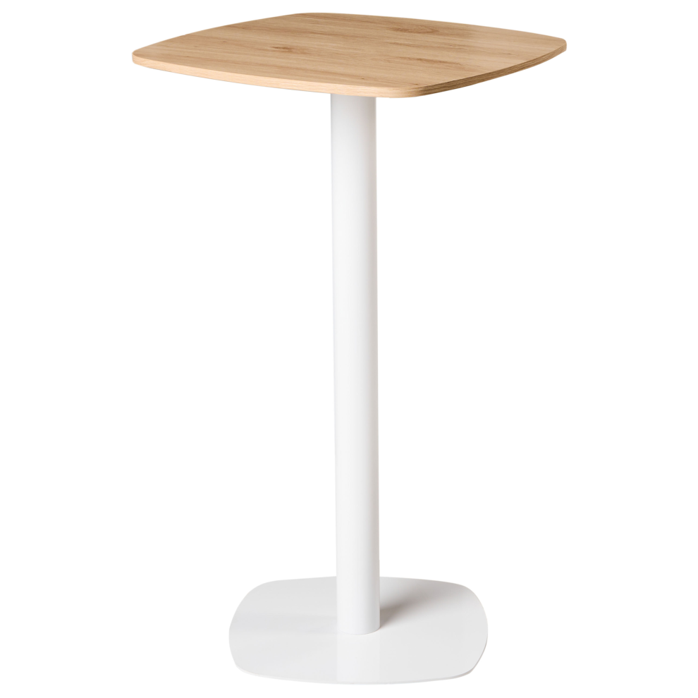 Bar Table MORELLA Light Brown/ White 60 cm 60 cm