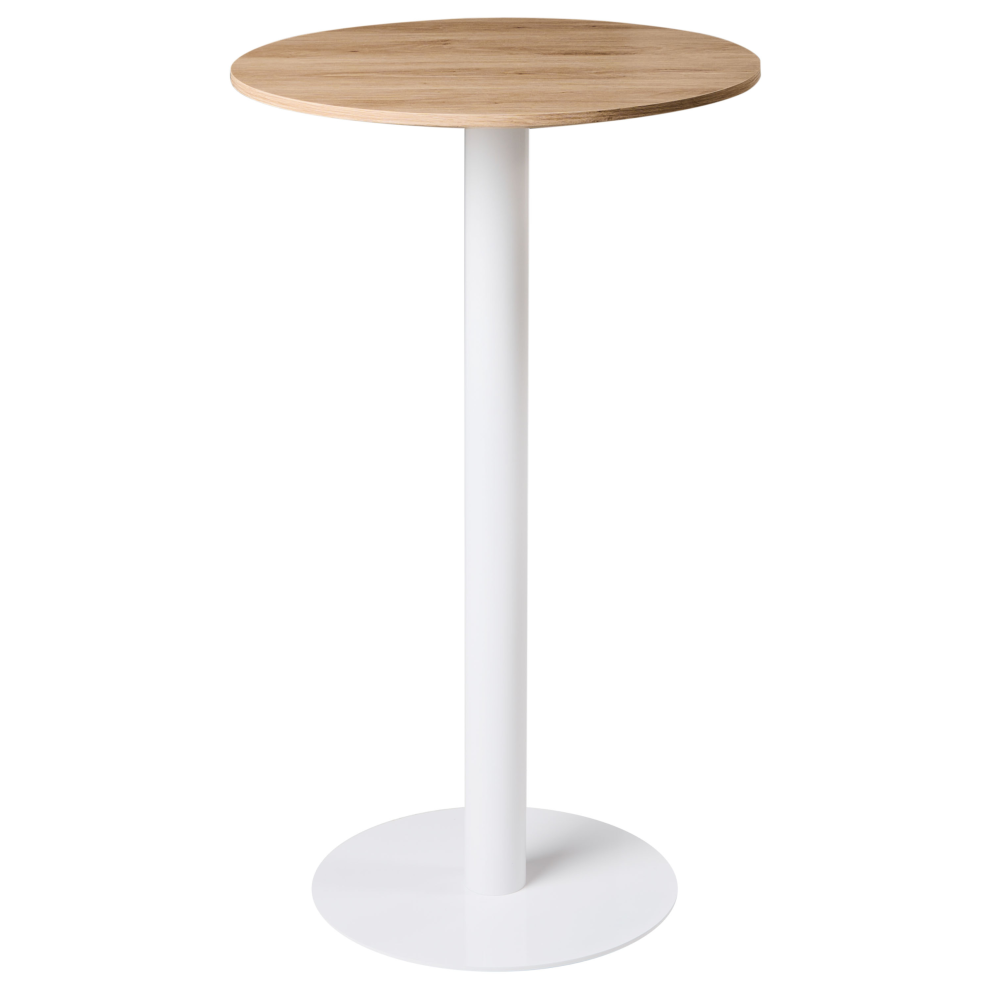 Bar Table MORELLA Light Brown/ White 60 cm 60 cm