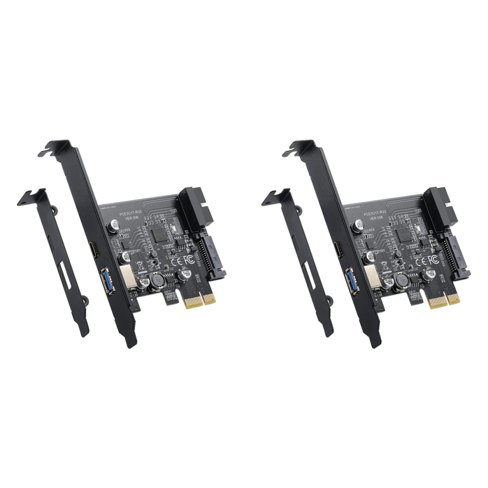 Pci-E 1X To Usb 3.2 Gen1 Usb3.2 Type-C Front Adapter Card 4712071130321