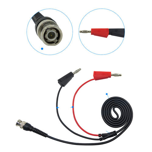 P1009 BNC To Dual 4MM Stackable Banana Plug Test Lead Probe BNC Cable 1