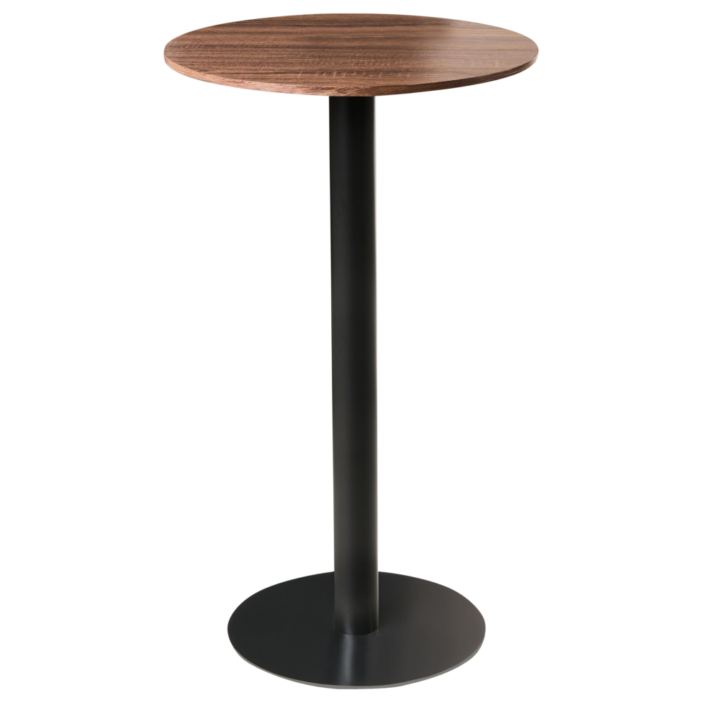 Bar Table MORELLA Black/ Dark Brown 60 cm 60 cm