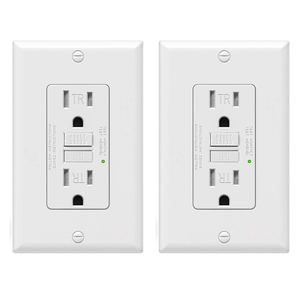 Gfci Outlet 15 Amp, Self-Test Gfi Electrical Outlet, White 4712071127413
