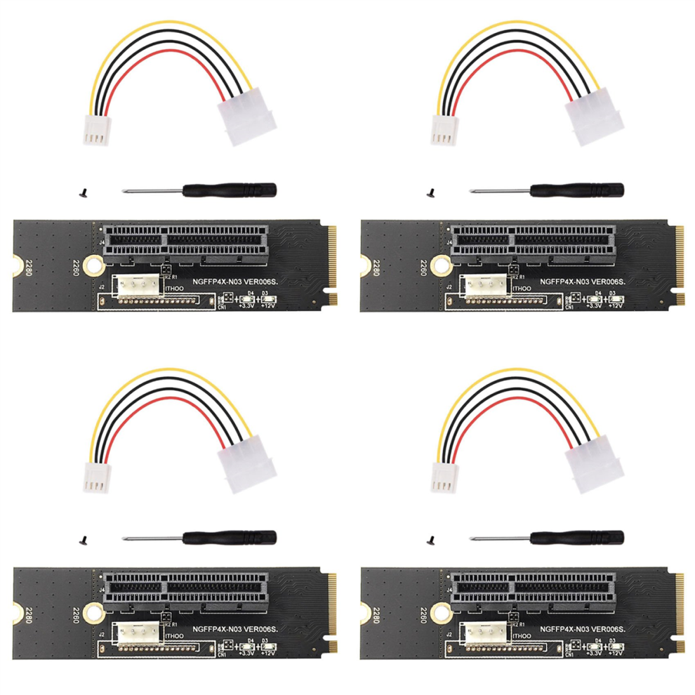 Ngff M2 To Pci-E 4X X1 Slot Riser Card Adapter For Miner Mining Gold 4712071129936