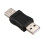 USB-A-Stecker auf Stecker-Adapter, Schwarz 3