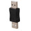 USB-A-Stecker auf Stecker-Adapter, Schwarz 5
