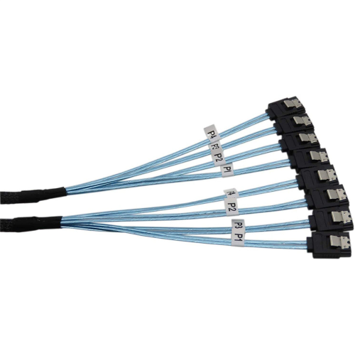 SAS Cable Sata Cable High Speed 6Gbps 4 Ports for Server 0.5 Meter 1
