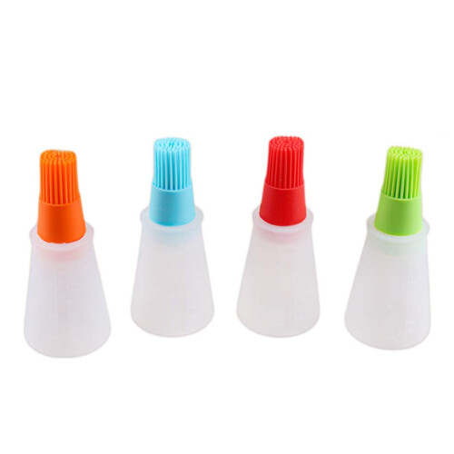 4PCS Silicone Oil Brush Bottle BBQ Basting Brush Cooking Baking Kitchen Tool