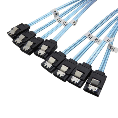 SAS Cable Sata Cable High Speed 6Gbps 4 Ports for Server 0.5 Meter 2