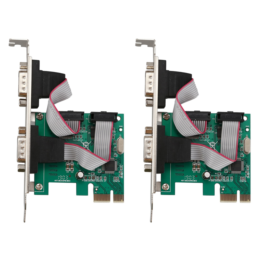 Pci-E Pci Express Dual Serial Rs232 2 Ports Controller Adapter Card 4712071130703