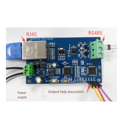 Modulo RS485 a Ethernet Trasmissione seriale RS485-Ethernet 1