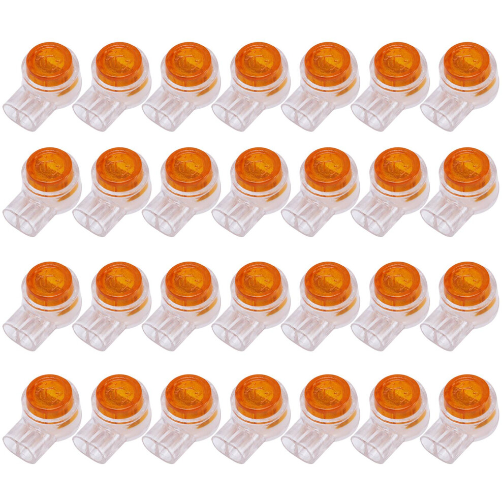 Photos - Cable (video, audio, USB) 500 Pieces Yellow Button Gel Filled Phone Wire Butt Splice 2 Port