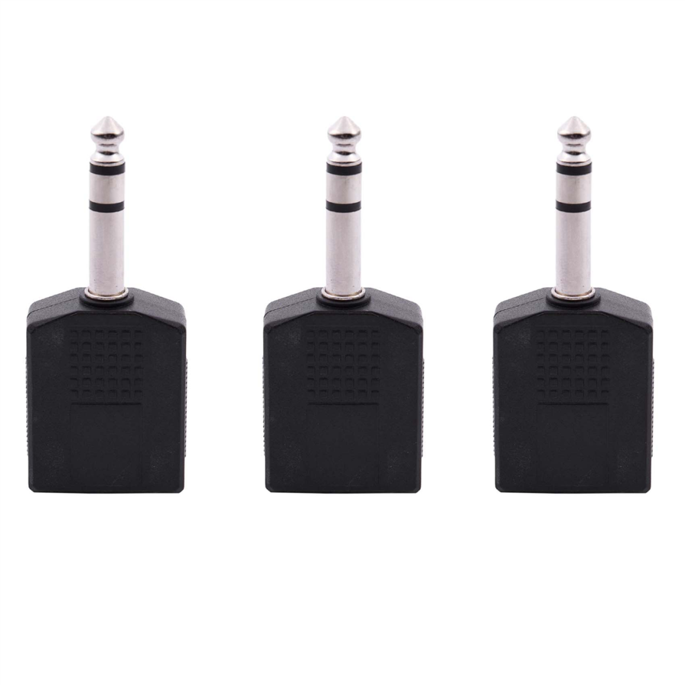 Mono 6.35Mm Male Plug To Dual 6.35Mm Female Socket Splitter Adapter 4712071137245
