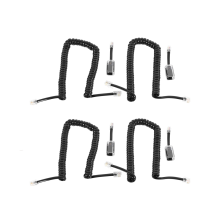 Telephone Cord Detangler, 2 Pack Black 1.1 Ft Coiled 2 Pack Black
