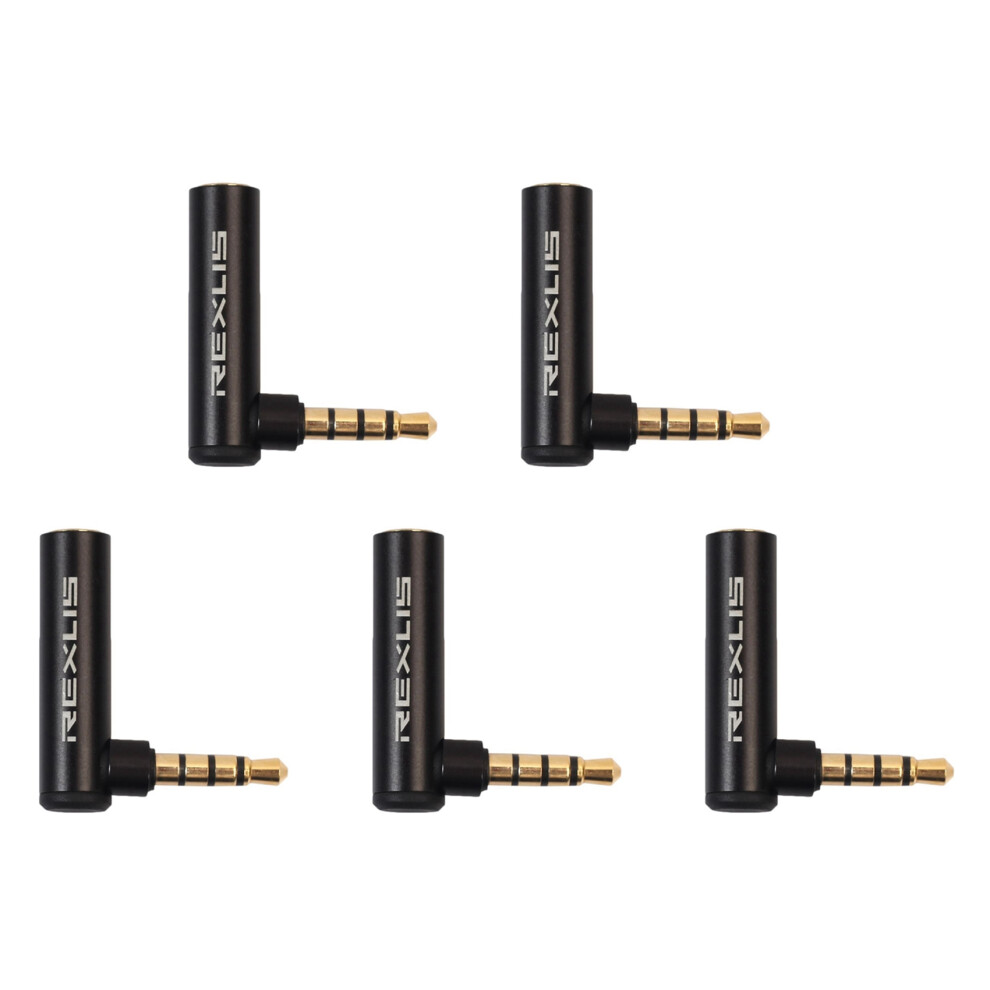 Rexlis 1Pc 3.5Mm Male To Female 90 Degree Right Angled Adapter Audio 4712071137504
