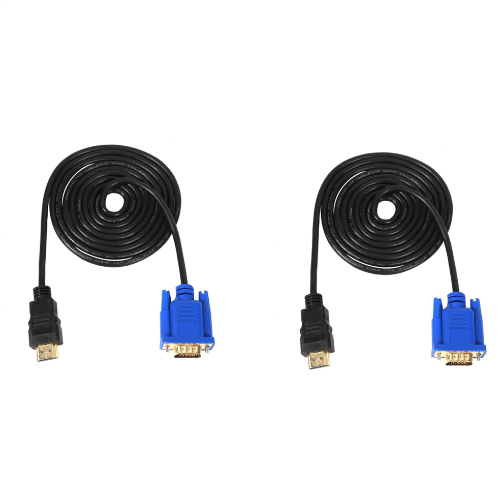 Hdtv Male To Vga Male 15Pin Adapter Cable 6Ft 1.8M 1080P Gold 4712071136798