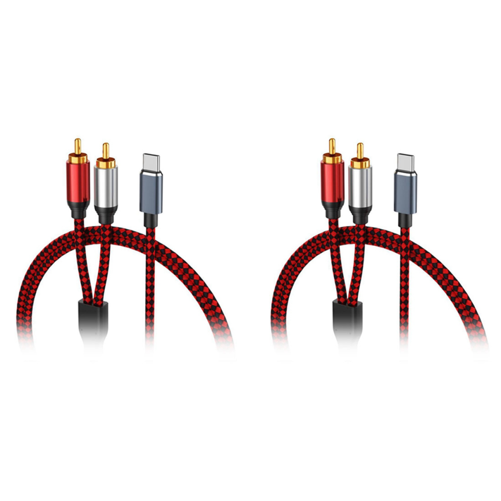 Cavo Audio Usb C A 2 Tipo C Maschio A 2 Cavo Audio Maschio 1 M