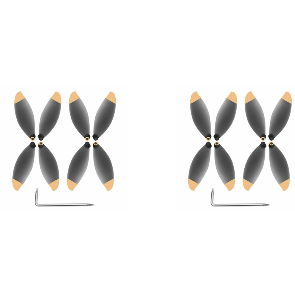 8 Pezzi Di Eliche Per Drone Parrot Anafi (Nero E Oro)-image