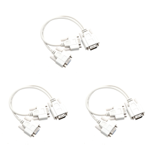 NEW 1 PC to 2 MONITORS SPLITTER CABLE FOR VGA VIDEO