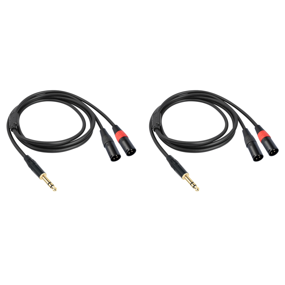 Jack 6.35Mm 1/4 Trs Stereo To Dual Xlr Male Audio Cable 200Cm 4712071136965