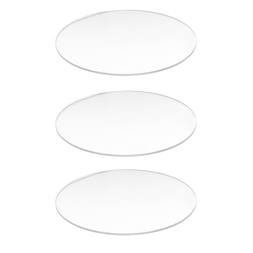 Transparent 3mm thick Mirror Acrylic round Disc Diámetro:60mm