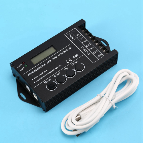 programmierbarer RGB-LED-Controller DC12V-24V 5-Kanal-LED-Timing-Dimmer 2