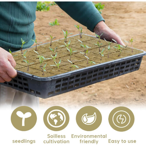 Rock Wool Cultivation 28 Cubes  4x4x4cm for Seedlings/Clone Plants/Hydroponics 2