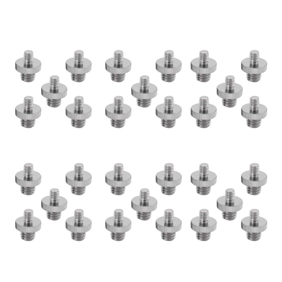 5 Pieces 1/4 Inch Male To 1/4 Inch Male Metal Threaded Screw Adapter 4712071174042