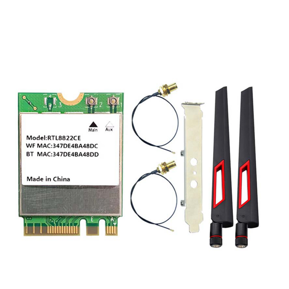 Rtl8822ce Wifi Card 1200Mbps Dual Band 2.4G/5G Bluetooth 5.1 4712071179610