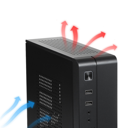 MX02 Mini ITX Computer Case HTPC Chassis USB2.0 for Office Business 2