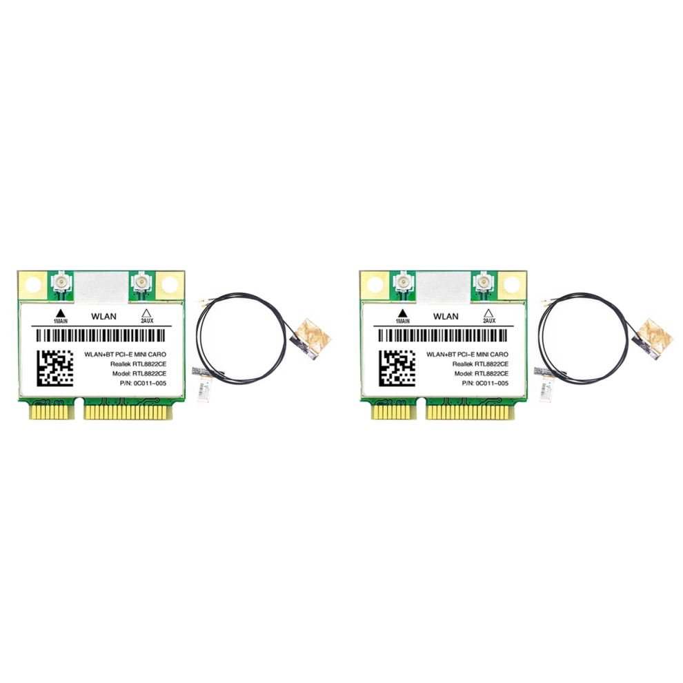 Rtl8822ce Wifi Card+Antenna 1200Mbps 2.4G+5Ghz 802.11Ac Network 4712071179672
