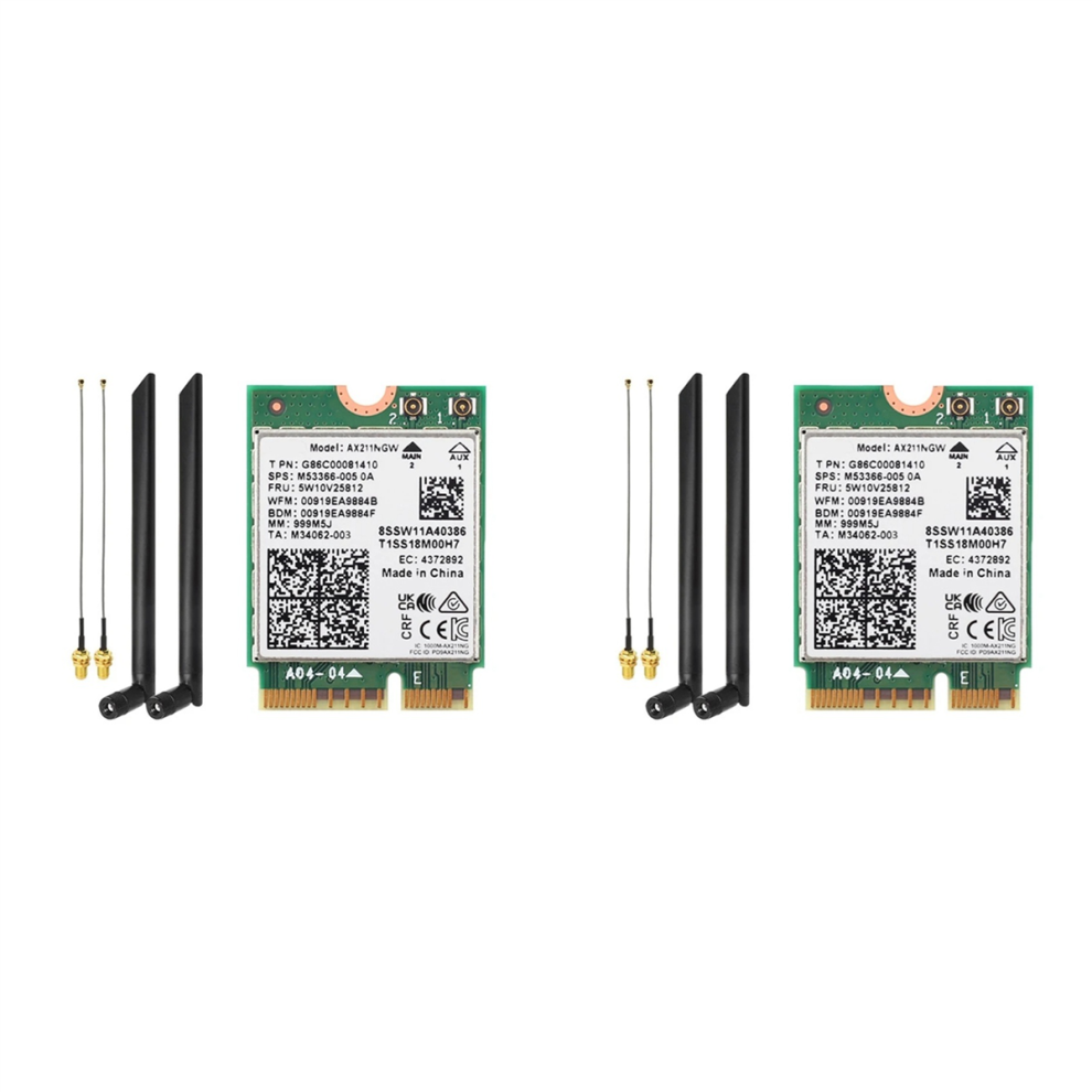 Scheda Di Rete Wireless Wi-Fi AX211NGW Wifi 6E Tri Band 2.4G/5G/6Ghz-image