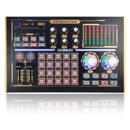 -N8 Set mixer per scheda audio professionale per registrazione con supporto microfono 48V
